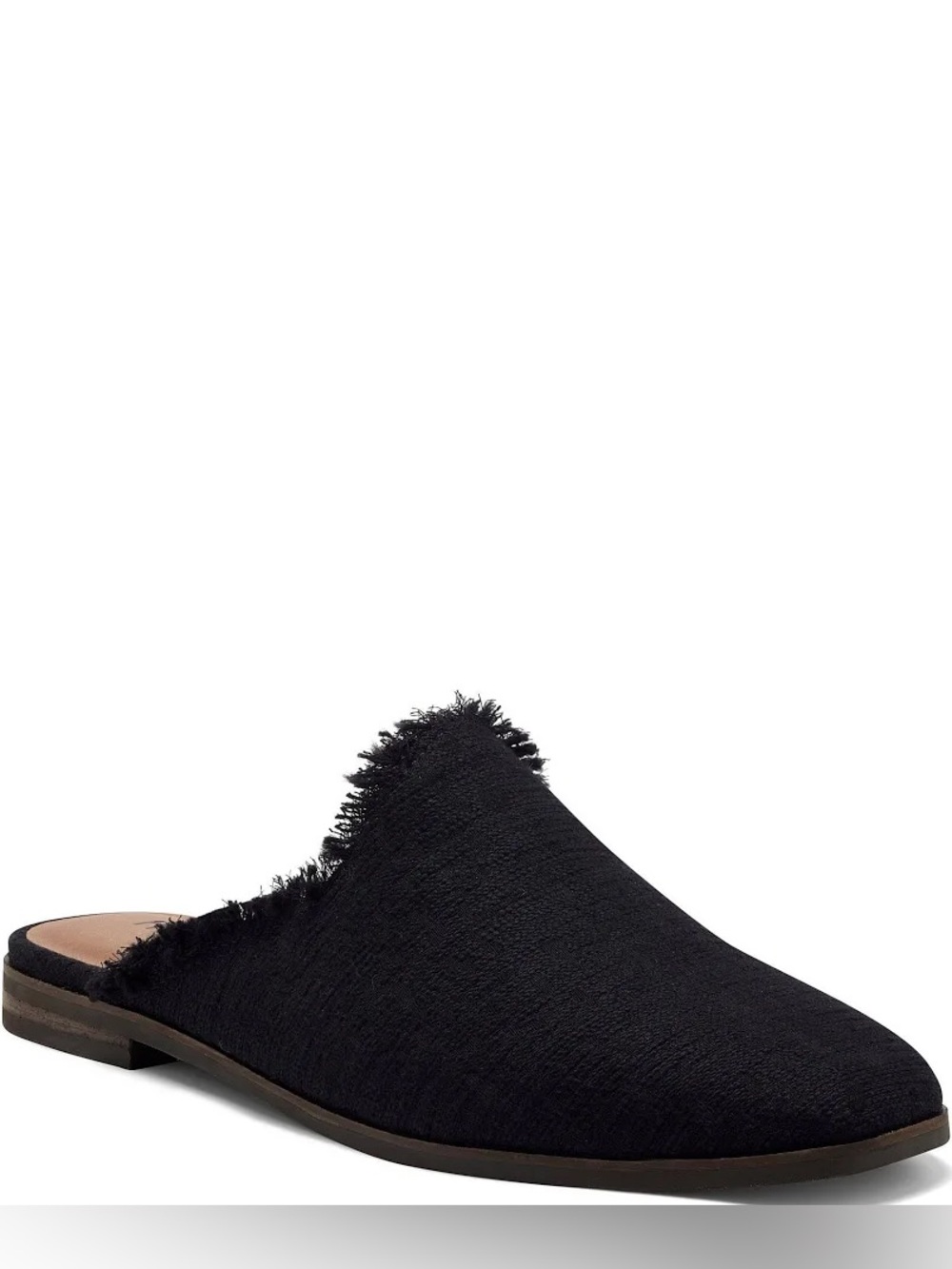Lucky Brand Colliey Sandals Womens 8 Black Knit Fabric Casual Mule Slides New
